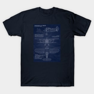 Polikarpov I15 Chaika Blueprint T-Shirt